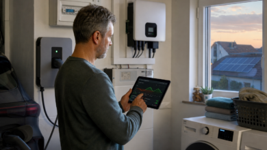 Hausbesitzer steuert Batterie, Wallbox und Waschmaschine nach dynamischen Strompreisen [Bildinhalt mit KI erstellt]