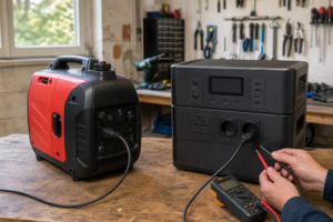 Generator Vergleich: Honda 7000i vs EcoFlow DELTA Pro [Bildinhalt mit KI erstellt]