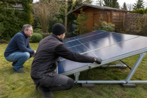 Solaranlage im Garten aufstellen: Tipps und Tricks für Ihre Energiequelle [Bildinhalt mit KI erstellt]