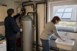 Solarthermie für Warmwasser: Der umfassende Ratgeber [Bildinhalt mit KI erstellt]