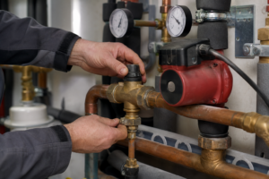 Überströmventil: Welche Funktion hat es in einer Wärmepumpe? [Bildinhalt mit KI erstellt]