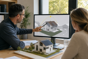 3d Hausplaner für optimale Solarausrichtung [Bildinhalt mit KI erstellt]