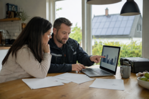 Wie hoch sind die jährlichen Betriebskosten einer PV-Anlage? ☀️ [Bildinhalt mit KI erstellt]