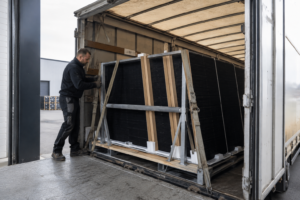 PV Module transportieren – Das sollten sie beachten [Bildinhalt mit KI erstellt]
