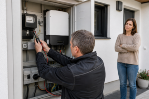 PV-Anlage vor Zählerwechsel einschalten: Ist das erlaubt? [Bildinhalt mit KI erstellt]