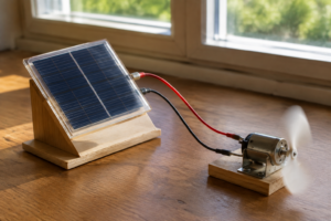 Wie funktioniert eine Solarzelle einfach erklärt? [Bildinhalt mit KI erstellt]
